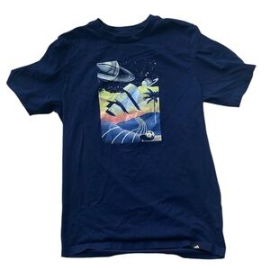 Adidas Navy Graphic T-Shirt with Space Design